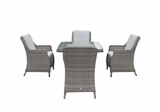 Drakeford Square Dining Table and 4 Chairs - Grey