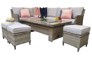 Drakeford Outdoor Corner Dining Sofa with Lift Up Table
