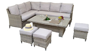 Drakeford Outdoor Corner Dining Sofa with Lift Up Table