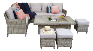 Drakeford Outdoor Corner Dining Sofa with Lift Up Table