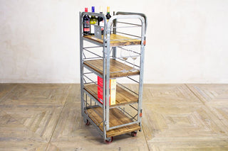 vintage industrial shelving unit