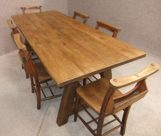 distressed pine table