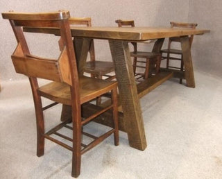 distressed pine table