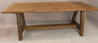 distressed pine dining table