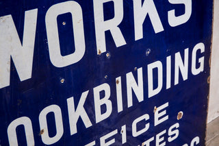 Vintage Enamel Mason's Printing Sign