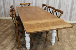 farmhouse oak extending table
