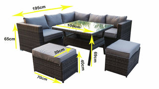 Farnborough Large Corner Sofa Set with Ice Bucket