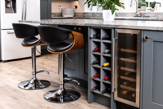 faux leather swivel stool