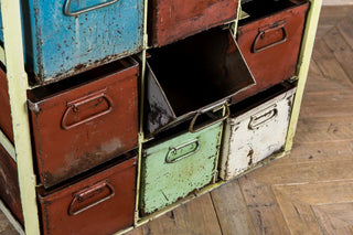 flat sloping storage bins