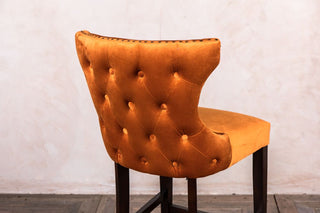 French style burnt orange stool