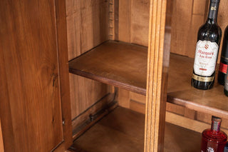 French Walnut Bookcase with Glass Display