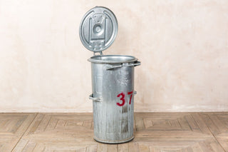 galvanised metal bin