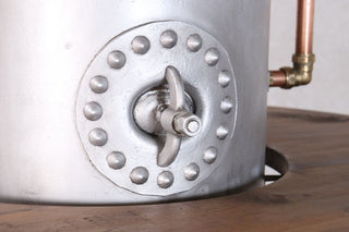 Galvanised Water Tank Upcycled Poseur Table