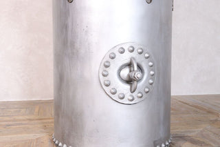 Galvanised Water Tank Upcycled Poseur Table