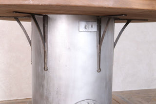 Galvanised Water Tank Upcycled Poseur Table