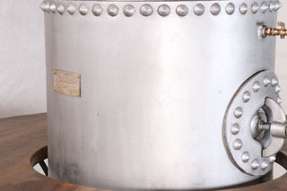 Galvanised Water Tank Upcycled Poseur Table