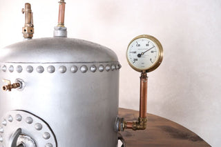 Galvanised Water Tank Upcycled Poseur Table