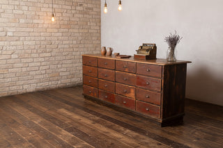 Victorian Pine Multi Drawered Counter Sideboard Shop Counter