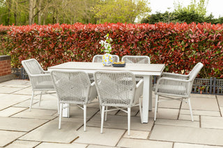 Monza Aluminium Rope Back Stacking Garden Chair