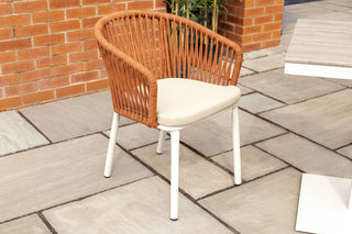 Milan Pedestal Table with 2 Milano Chairs Outdoor Set