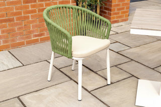 Milan Pedestal Table with 2 Milano Chairs Outdoor Set