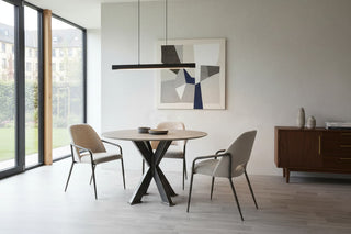 Travertine Top Round Dining Table Range - 120cm