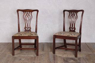 pair of george III mahogany dining side chairs