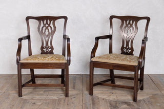 pair of george III mahogany dining carver chairs
