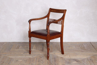 george III mahogany dining side chair with arms