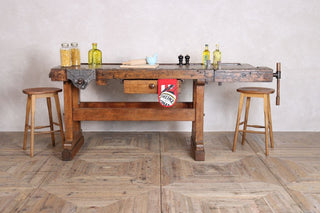 Industrial Carpenter's Workbench Kitchen Island