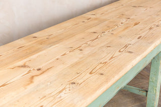 green dining table