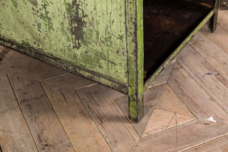 green metal cupboard