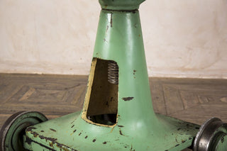 green painted kitchen table