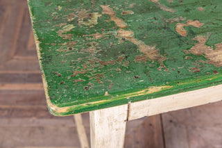 green painted table