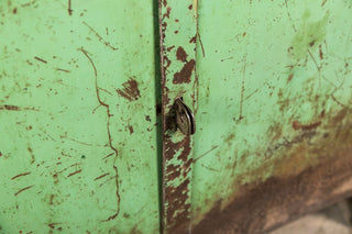 green vintage sideboard
