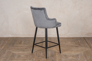 Pair of Louis Velvet Breakfast Bar Stool