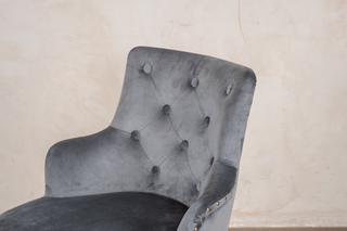 Pair of Louis Velvet Breakfast Bar Stool