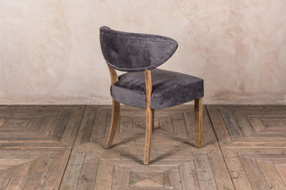 grey velvet chair