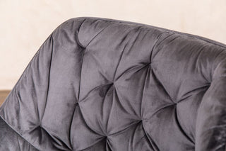 grey velvet dining chair