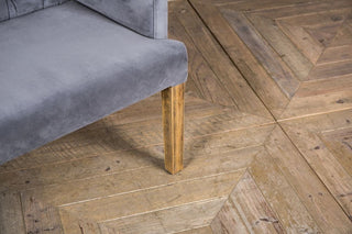 grey velvet sofa bench