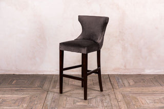 grey velvet stool