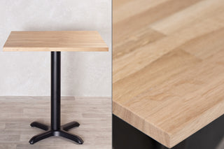 heritage oak top cafe table range