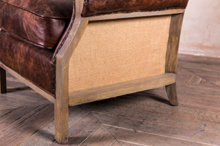 hessian backed armchair