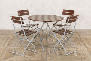 Vintage Outdoor Dining Table and Chair Set