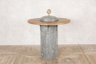 Galvanised Water Tank Upcycled Poseur Table