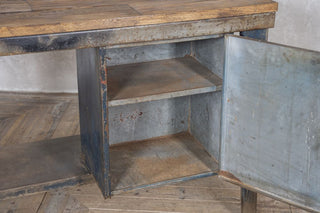 Industrial Workbench Desk Sideboard with Cupboard