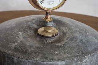 Galvanised Water Tank Upcycled Poseur Table