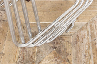 Set of 8 Leather and Chrome Chairs
