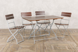 Vintage Outdoor Dining Table and Chair Set