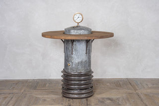 Galvanised Water Tank Upcycled Poseur Table